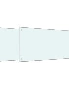 vidaXL Konyhai hátfal 2 db Fehér 100 x 50 cm edzett üveg