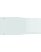 vidaXL Konyhai hátfal 2 db Fehér 120 x 40 cm edzett üveg