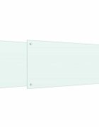 vidaXL Konyhai hátfal 2 db Fehér 90 x 40 cm edzett üveg