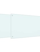 vidaXL Konyhai hátfal 2 db Fehér 90 x 50 cm edzett üveg