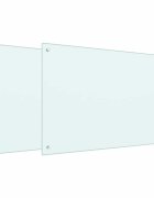 vidaXL Konyhai hátfal 2 db Fehér 90 x 60 cm edzett üveg