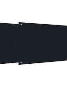 vidaXL Konyhai hátfal 2 db Fekete 100 x 60 cm edzett üveg