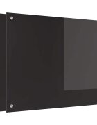 vidaXL Konyhai hátfal 2 db Fekete 80 x 60 cm edzett üveg