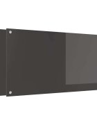 vidaXL Konyhai hátfal 2 db Sötétszürke 100 x 50 cm edzett üveg