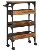 vidaXL Konyhai kocsi Öreg fa 53 x 20 x 76 cm Szerelt Fa