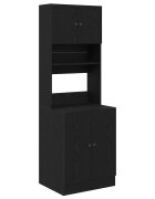 vidaXL Konyhai vitrin Fekete tölgy 60 x 50 x 180 cm