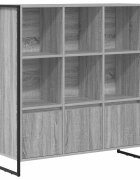 vidaXL Könyvespolc 995 x 30 x 108 cm Szerelt Fa Szürke Sonoma