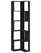 vidaXL Könyvszekrény 5 szintes 50 x 50 x 179 cm Fekete tölgy