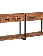vidaXL Konzolasztalok 2 db Sokszínű 161 x 33 x 75 cm