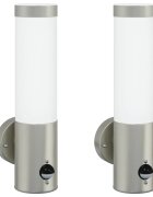 vidaXL Kültéri Fali Lámpa 2 db Ezüst 12 x 85 x 29 cm