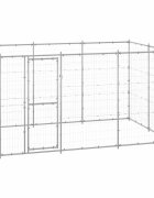 vidaXL kültéri horganyozott acél kutyakennel 726 m²