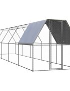 vidaXL kültéri horganyzott acél tyúkól 2 x 10 x 2 m