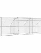 vidaXL Kutyaház 3 db Ezüst 6 x 2 x 2 m Horganyzott acél