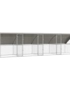 vidaXL Kutyaház 4 db Ezüst 8 x 2 x 2 m Horganyzott acél