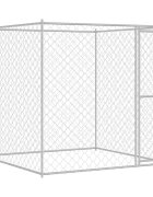 vidaXL Kutyaketrec Ezüst 200 x 200 x 200 cm Horganyzott acél
