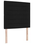 vidaXL LED ágytámla LED szalagokkal fejtámlával Fekete 80 cm szövet