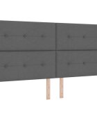 vidaXL LED ágytámla LED szalagokkal Sötétszürke 200 cm szövet