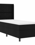 vidaXL LED Box Spring Ágy fejtámlával Fekete 80 x 200 cm szövet
