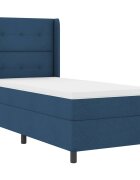 vidaXL LED Box Spring Ágy fejtámlával Kék 80 x 200 cm szövet