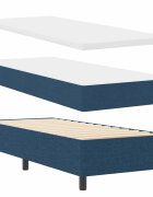 vidaXL LED Box Spring Ágy fejtámlával Kék 80 x 200 cm szövet