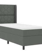 vidaXL LED Box Spring Ágy fejtámlával Sötétszürke 80 x 200 cm szövet
