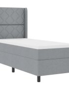 vidaXL LED Box Spring Ágy fejtámlával Világosszürke 80 x 200 cm szövet