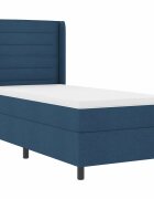 vidaXL LED Box Spring Ágy matracmal fejtámlával Kék 80 x 200 cm szövet