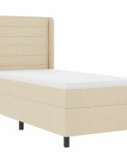 vidaXL LED Box Spring Ágy matracmal Krém 80 x 200 cm szövet