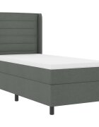 vidaXL LED Box Spring Ágy matracmal Sötétszürke 80 x 200 cm szövet