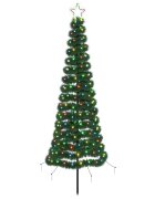 vidaXL LED-es csillogó karácsonyfa földnyárssal EKENAS 180 cm 220 LED