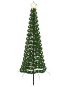 vidaXL LED-es csillogó karácsonyfa földnyárssal EKENAS 180 cm 220 LED