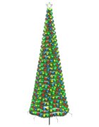 vidaXL LED-es csillogó karácsonyfa földnyárssal EKENAS 300 cm 475 LED