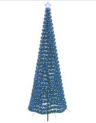 vidaXL LED-es csillogó karácsonyfa földnyárssal EKENAS 300 cm 475 LED