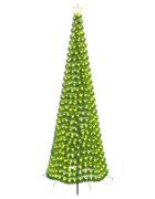 vidaXL LED-es csillogó karácsonyfa földnyárssal EKENAS 300 cm 475 LED