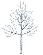 vidaXL LED-es fali karácsonyfa 210 cm 312 LED Kék Acél Fekete