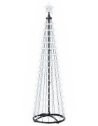 vidaXL LED-es kúpos karácsonyfa 180 cm 250 LED Hideg fehér Acél Fehér