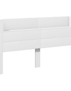 vidaXL LED fejvédős tároló Fehér Szerelt Fa