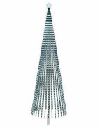 vidaXL LED Karácsonyi Fenyő EKENAS 500 cm 1524 LED Hideg fehér Acél