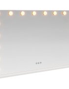 vidaXL LED Smink Tükör Fehér 80 x 10 x 525 cm Üveg és acél