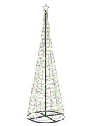 vidaXL LED spirál karácsonyfa talppal EKENAS 300 cm 475 LED Többszínű