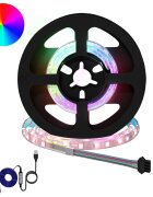 vidaXL LED szalag 12 db Fekete és Átlátszó Réz és műanyag