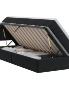 vidaXL LED tárolós ágy matraccal Fekete 90 x 190 cm Bársony