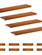 vidaXL Lépcsőfok 12 db 110 x 25 x 2 cm Barna Tömör Tölgyfa