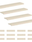 vidaXL Lépcsőfok 16 db 110 x 30 x 2 cm Fehér Tömör Tölgyfa