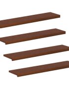 vidaXL Lépcsőfok 4 db 120 x 30 x 2 cm Sötét Barna Tömör Tölgyfa