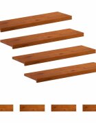 vidaXL Lépcsőfok 8 db 100 x 30 x 2 cm Barna Tömör Tölgyfa