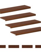 vidaXL Lépcsőfok 8 db 100 x 30 x 2 cm Sötét Barna Tömör Tölgyfa