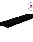 vidaXL lépcsőfokok 4 db barna-fekete 110x30x2 cm tömör fa tölgyfa