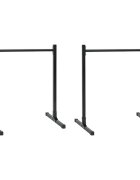 vidaXL Lepedő állomás 2 db Fekete 55 x 90 x 104.5 cm Porszórt acél