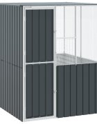 vidaXL Madár kalitka Antracit 165 x 165 x 200 cm Horganyzott acél